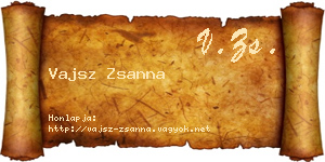 Vajsz Zsanna névjegykártya